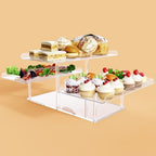 Bakzon 3 Pack Dessert Table Display Set, Acrylic Cupcake Buffet Dessert Risers Stands, Tier Serving Trays Holder for Weddings Baby Shower Tea Party - Image 2