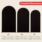 Arch Backdrop Cover Set of 3 Wedding Arch Covers Stretchy Backdrop Red Black Arch Cover 4FT 5FT 6FT Arch Stand Cover Spandex Birthday Party Ceremony Bridal Shower Banquet Decoration - Image 5