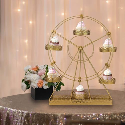 Efavormart 2 Sets of Large Metallic Gold Bird Cage Wedding Centerpiece Table Party Decor All Occasions - 9",13" Tall by efavormart