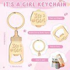 Vesici 20 Set Elephant Girl Baby Shower Favors for Guests Acrylic Shot Glasses Gold Bottle Opener Keychains Thank You Tags and Bags for Baby Shower Party Gender Reveal Party Guests Return Gift - Image 3