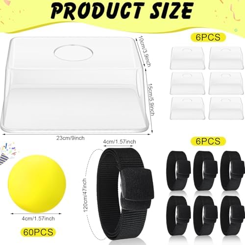 Vinsot 6 Sets Baby Shower Games Twerking Shaking Balls with Belts,Yellow - Image 2