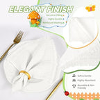 Showgeous 30 Pack White Cloth Napkins with Fringe, 16x16 inch 100% Cotton - Image 3