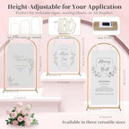 7.22 FT Wedding Arch Backdrop Stand, Balloon Arch for Ceremony, Wedding Birthday Baby Shower (Gold, Arched‑M) - Image 7