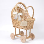 Decorative Wicker Carriage-Shaped Basket, Baby Shower Centerpiece, Large by Unknown