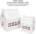 20 Pcs Large Cottage House Cookie Boxes with Window & Business Card Holder, White 7 x 7 x 8.5 in Gable Bakery Gift Boxes for 2 Dozen Cookies, Treats, Desserts, Realtor Gifts & Party Favors - Image 7