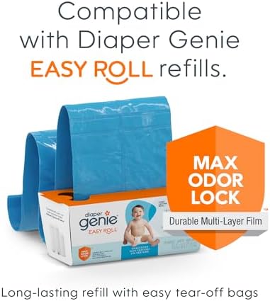 Diaper Genie Signature Pail Gift Set with 2 Easy Roll Refills, 48 bags - Image 5