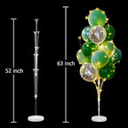 Balloon Stand for Floor with String Light 2 Set Green Centerpieces Balloon Holder Decoration for Wedding Baby Shower Birthday Party Surprise Nature Forest Theme Party - Image 5