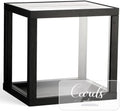 Menkxi Clear Wedding Card Box with Slot 10 x 10 x 8.5 Large Acrylic Card Box for Party Wooden Envelope Holder with Sign for Wedding Quinceanera Birthday Baby Shower Decorations(Black,Wood) by Menkxi