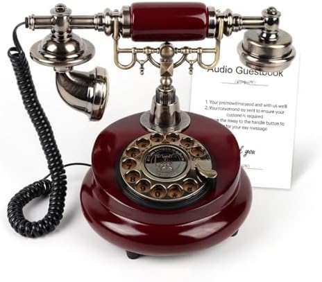 Audio Guest Book Wedding Phone, FESTRING Audio Guestbook (Wooden Brown) by FESTRING