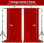 MEETSKY Blue Backdrop Curtains,Birthday Backdrop Drapes,5ft x 10ft,2 Panels - Image 2