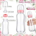 Trelaco 12 Pcs Pink Baby Shower Games Elephant Bottle Chug Wooden Sign Set - Image 3