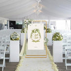 Adjustable Sign Holder, Heavy‑Duty Easel Stand, Wedding Sign Banner Stand for Wedding, Birthday, Baby Shower Events (Gold, M) - Image 5