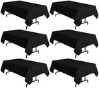 sancua 6 Pack Black Tablecloths 60x120 Inch for 8 Feet Rectangle Tables by sancua