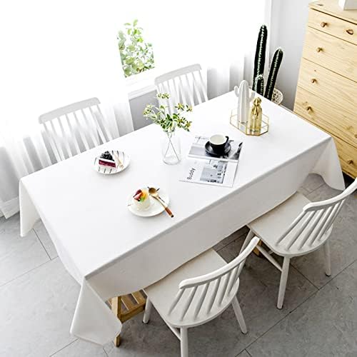 6 Pack Tablecloth 60 x 126 inch Polyester Table Cloth for 8 Foot Rectangle Tables,Stain and Wrinkle Resistant Washable Fabric Table Covers Polyester White Table Clothes for Wedding,Party,Banquet - Image 5