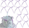 200pcs Satin Ribbon Bow Cake Topper Pink Blue Purple Decorations by Unknown