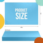 Party Solids Light Blue Tissue Paper for Gift Bags 15" X 20" 480 Sheets - Image 2