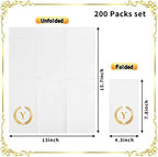 200 Pack Monogrammed Disposable Napkins Gold Foil Letter Y Guest Napkins Initial Disposable Hand Paper Towels for Wedding Engagement Baby Shower Party Home Kitchen Bathroom Dinner Decorative Towels - Image 2