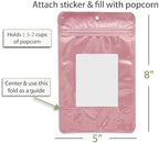 Pink Bow Baby Shower Popcorn Stickers and Bags, 30 Sets - Image 4