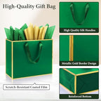 Addblu 24 Pack Green Large Gift Bags with Handles & 72 Tissue Papers - Image 3