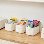 R RUNKA Small Cotton Rope Basket – Storage Bin for Organizing (10.6" x 6.7" x 6.7"), Bathroom Storage Basket for Shelf, Counter & Closet（White） - Image 5