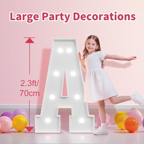 Imprsv Baby Letters For Baby Shower 2FT Marquee Letters Light Up Decoration - Image 3
