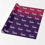 MyPupSocks Customized Name Gift Wrapping Paper, Personalized Gradient Red And Black Gift Wrap Paper with Logo Custom Funny Wrapping Paper Roll for Men Women Christmas 58x23 Inches 3 Rolls - Image 2