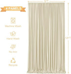 20ft x 12ft Beige Backdrop Curtains Wrinkle Free Backdrop Curtain for Wedding Parties Beige Fabric Backdrops Drapes Back Drop Cloth Bridal Shower Stage Curtains Wedding Decorations for Reception - Image 5