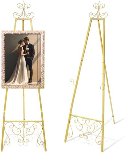 1 Pack Gold Wedding Easel Stand 57'' Display Stand, Classic by Otoolling