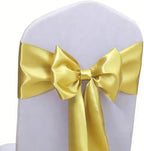 Satin Gold Chair Sashes 50 Pack, Light Gold Chairs Ribbons Ties 7x108 Inch for Party Wedding Birthday Christmas Decoration - Image 7