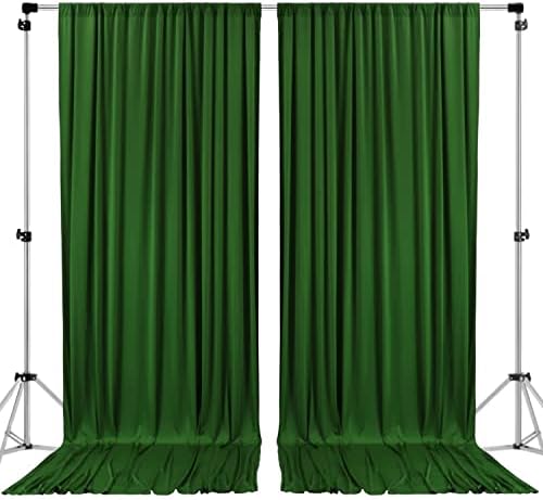 AK TRADING CO. 10 feet x 8 feet IFR Polyester Backdrop Drapes Curtains Panels with Rod Pockets - Wedding Ceremony Party Home Window Decorations - Valley Green by Fabrics%7CEventDecor%7CCrafts%7CUpholsteryFoam