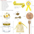 IIKUM 40 Pack Glass Honey Jars, 1.5 oz Honey Pot with Baby Shower Sash, Lids, Dippers, Bee Pendants, Gift Bags, Cards, Jute and Stickers-Ideal Honey Jars Set for Baby Shower, Wedding and Party Favors - Image 2