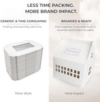 20 Pcs Large Cottage House Cookie Boxes with Window & Business Card Holder, White 7 x 7 x 8.5 in Gable Bakery Gift Boxes for 2 Dozen Cookies, Treats, Desserts, Realtor Gifts & Party Favors - Image 5