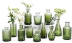 Mini Bud Vases Centerpieces for Tables,Clear Bud Vases for Flowers,Small Flower Vases Suitable for Birthday Party,Anniversary,Wedding Reception,Baby Shower (GradGreen, 12PCS) by Unknown
