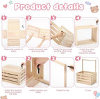 Novabright Wooden Baby Shower Crate Closet with Handle, Swing, Wood - Image 4