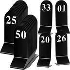 Remerry 50 Pcs Acrylic Table Numbers 1-50 Double Sided Tent Cards,Black by Remerry