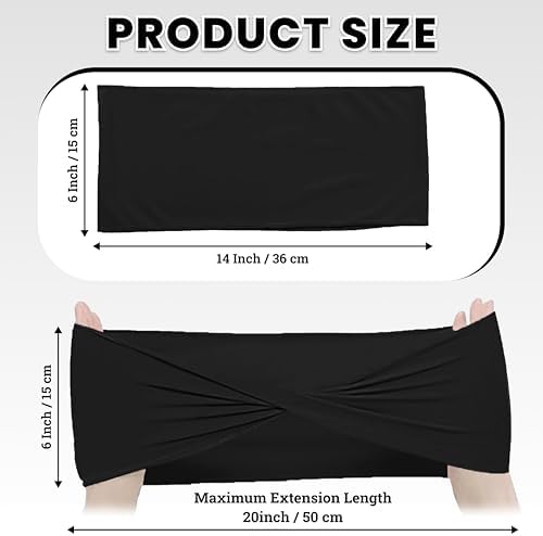 MDS Pack of 150 Spandex Chair Sashes Without Slider Buckles – Black - Image 2