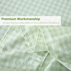 Pile Green White Gingham Table Cloth Round Dia.60 - Image 6