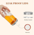 CycleMore 24 Pack Mixed Size Glass Mason Jars, Canning Jars With Split Lids - Image 4