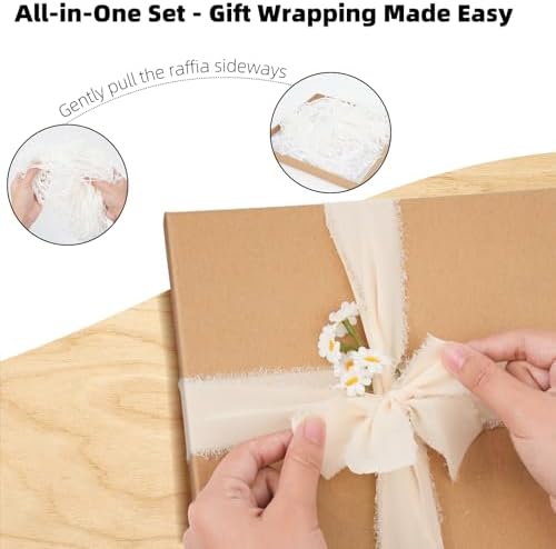 Vienrose Scrapbook Album Gift Set, 10x10 Inch, 80 White Pages, Off White - Image 6
