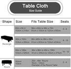 FINDYOU 6 Pack Black 60 Inch Round Tablecloths for 6 Foot Rectangle Tables. Stain and Winkle Resistant Polyester Washable Table Cloths for Parties Wedding Dining - Image 5
