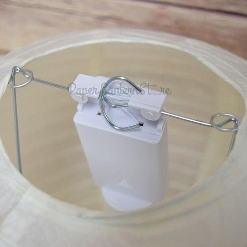 PaperLanternStore.com 12" Light Lime Green Paper Lantern Party Pack with Remote Controlled LED Lights (10-Pack Combo Kit) - Image 2