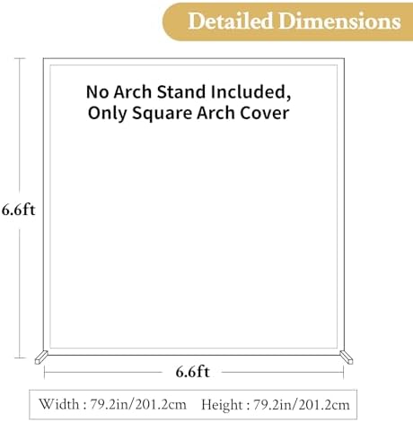 Besutolife Square Arch Backdrop Cover, 6.6×6.6 FT Spandex Arch Covers Stretchy Fitted Balloon Arch Stand Cover for Wedding, Birthday Party, Baby Shower, Photo Booth, Graduation Ceremony, Royal Blue - Image 2