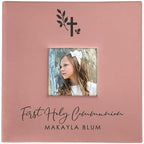 Personalized Religious Cross Photo Album Small Leatherette 4x6 Holds 100 Photos Faith Gift by GiftsForYouNow