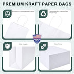 METRONIC White Paper Gift Bags 5.25 x 3.75 x 8 Inch 500 Pack - Image 4