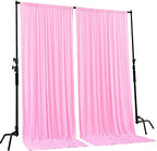AK TRADING CO. 10 feet x 8 feet IFR Polyester Backdrop Drapes Curtains Panels with Rod Pockets - Wedding Ceremony Party Home Window Decorations - Pink - Image 3
