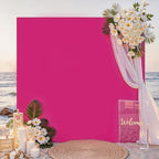 Hot Pink Square Arch Backdrop Cover 6.6x6.6FT, Double-Sided Stretchy Spandex Fabric Fits Square Arch Backdrop Stand, Hot Pink Background Backdrop for Wedding Baby Shower Birthday Party Decorations - Image 3