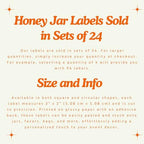 Set of 24 Honey Jar Favor Stickers | Party Favor Labels| Bridal Shower Favor Stickers | Personalized Wedding Favor Labels | Mini Honey Jar Favor Stickers - Image 6