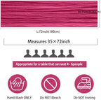 35x72 Inch Hot Pink Cheesecloth Table Runner Bachelorette Party Decor - Image 2