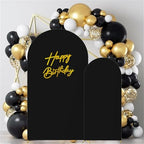 HAINARverS Set of 2 Stretchy Arch Backdrop Covers with Sign,Black, 6/7.2FT - Image 3