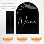 Black Arch Wedding Table Numbers 1-25 With Stands, 5x7 Inch Acrylic Arch Sign and Holder for Reception Centerpiece Decoration - Image 3
